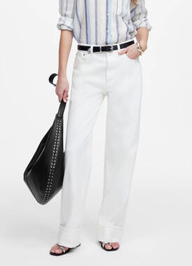 Madewell | NWT Low-Slung Baggy Jean White Wide Leg Denim | Sz 28